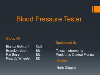 Blood Pressure Tester