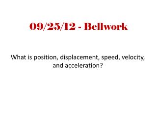 09/25/12 - Bellwork