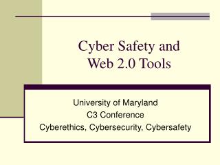 Cyber Safety and Web 2.0 Tools