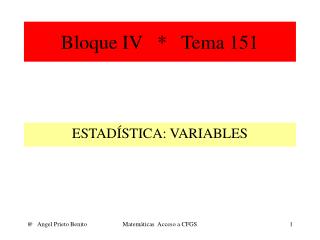 Bloque IV * Tema 151