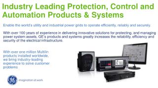 Industry Leading Protection, Control and Automation Products & Systems