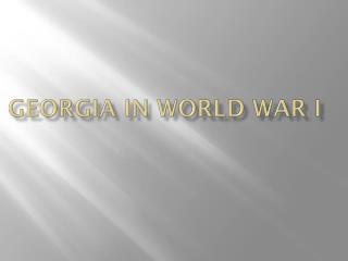 Georgia in World War I