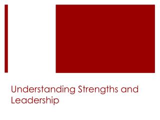 Understanding Strengths and Leadership