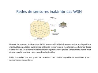 Redes de sensores inalámbricas WSN