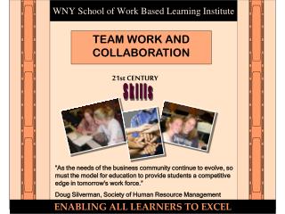 WNY School of Work Based Learning Institute