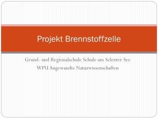 Projekt Brennstoffzelle