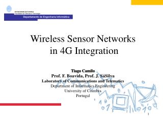 Laboratory of Communication and Telematics IP in WSN MAR Model