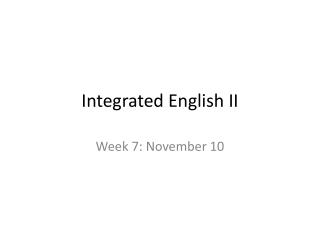Integrated English II
