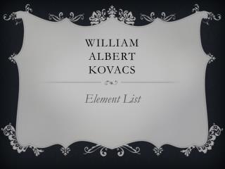 William Albert Kovacs
