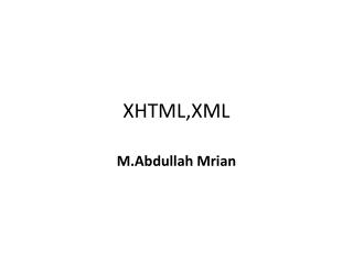 XHTML,XML