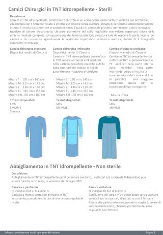 Camici Chirurgici in TNT idrorepellente - Sterili
