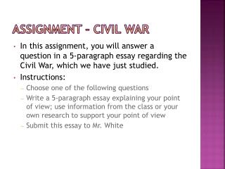 Assignment – Civil War