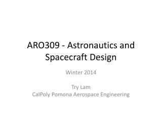 ARO309 - Astronautics and Spacecraft Design