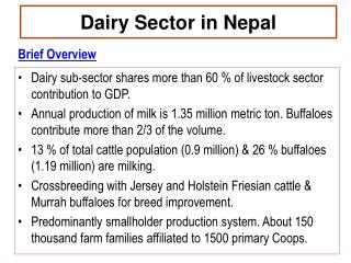 Dairy Sector in Nepal