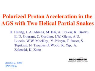 Polarized Proton Acceleration in the AGS with Two Helical Partial Snakes