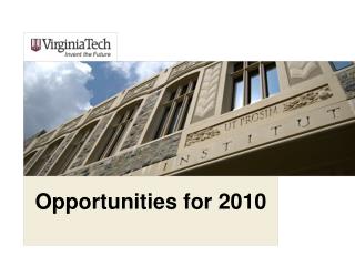 Opportunities for 2010