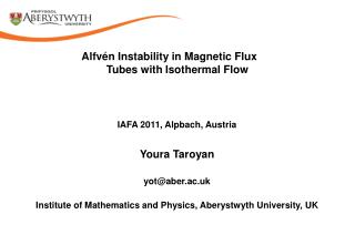 Alfvén Instability in Magnetic Flux Tubes with Isothermal Flow