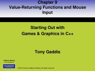 Chapter 9 Value-Returning Functions and Mouse Input