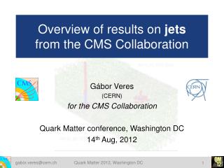 Overview of results on jets from the CMS Collaboration