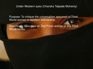 Under Western eyes (Chandra Talpade Mohanty)