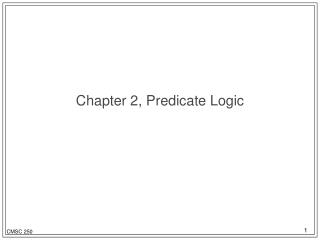 Chapter 2, Predicate Logic