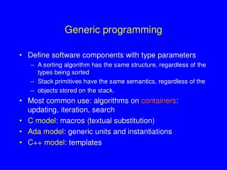 Generic programming