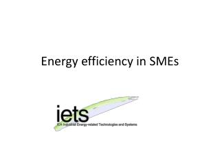 Energy efficiency in SMEs