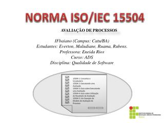 NORMA ISO/IEC 15504