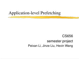 Application-level Prefetching