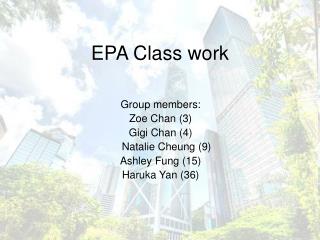 EPA Class work