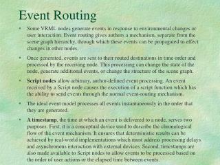 Event Routing