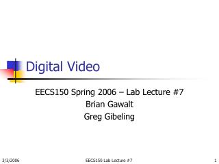 Digital Video