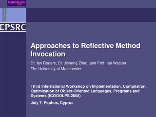 Approaches to Reflective Method Invocation