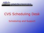 CVS Scheduling Desk