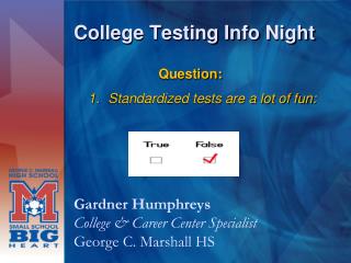 College Testing Info Night