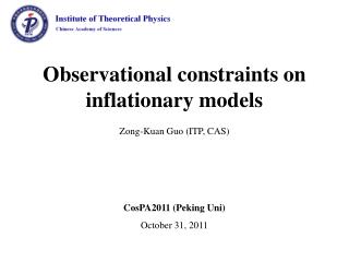 Observational constraints on inflationary models
