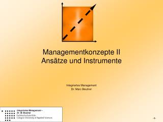 Managementkonzepte II Ansätze und Instrumente