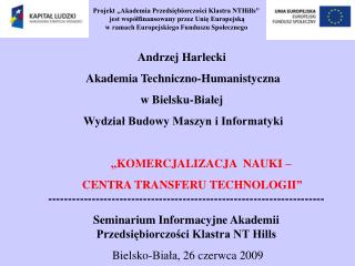 Andrzej Harlecki  Akademia Techniczno-Humanistyczna w Bielsku-Białej