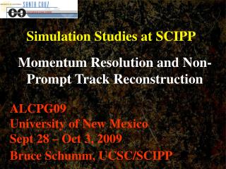 Simulation Studies at SCIPP