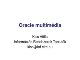 Oracle multimédia