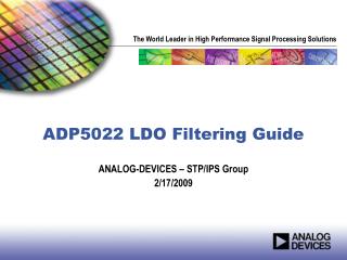 ADP5022 LDO Filtering Guide