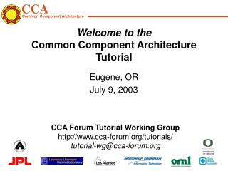 Welcome to the Common Component Architecture Tutorial