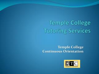 Temple College Tutoring Services