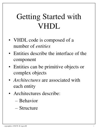 Getting Started with VHDL