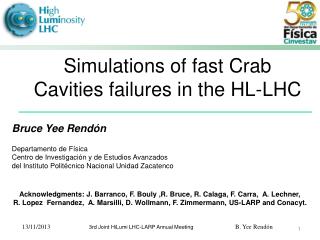 Simulations of fast Crab Cavities failures in the HL-LHC