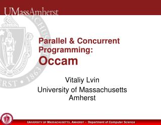 Parallel &amp; Concurrent Programming: Occam