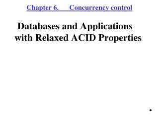 Chapter 6. Concurrency control