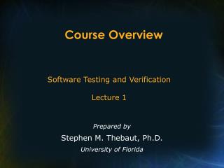 Course Overview