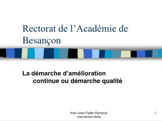 Rectorat de l’Académie de Besançon