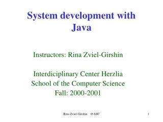 System development with Java